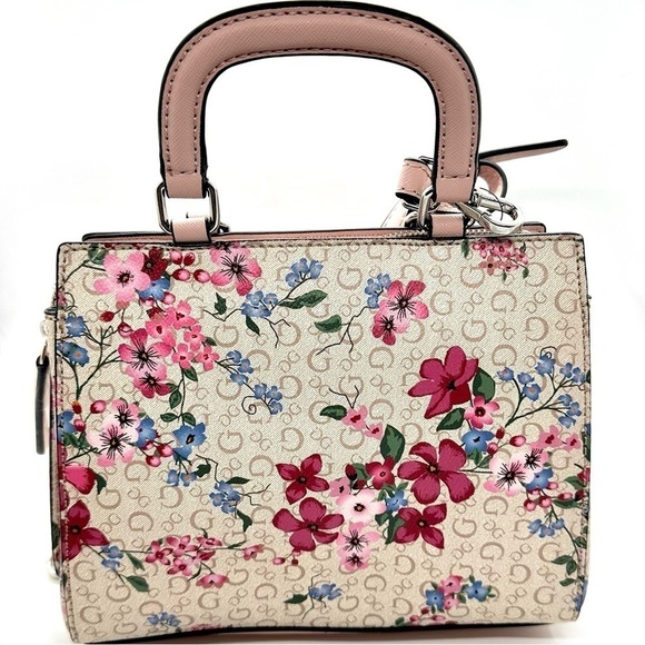 Guess Neutral Floral Crossbody Bag Purse - Picture 6 of 10
